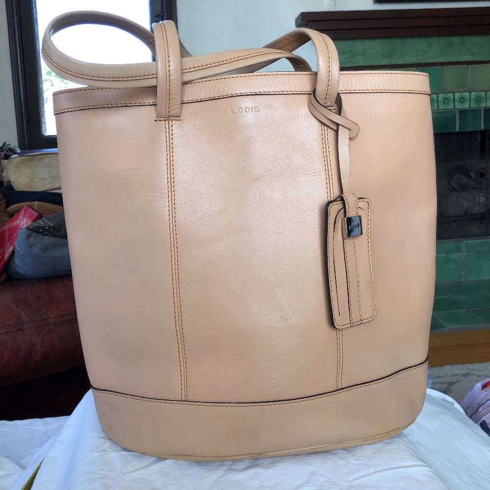 Large Tan Lodis Tote  Bag